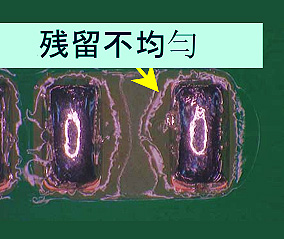 焊点黑暗，易产生飞溅和烟雾